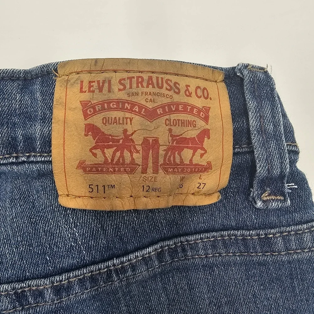 Levi's Kids 511 Slim Fit Jeans Size 12 Regular W26 L27 Blue Denim Made‎ in Kenya
